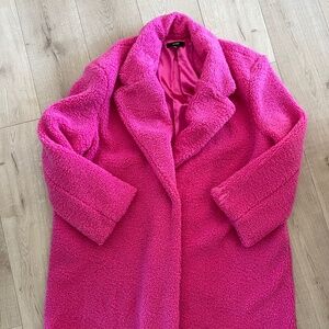 AFRM faux pink fur coat